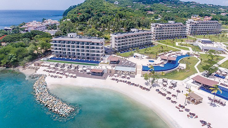 Hideaway at Royalton Saint Lucia adults-only all-inclusive resort with beachfront pools, modern suites, and tropical gardens.