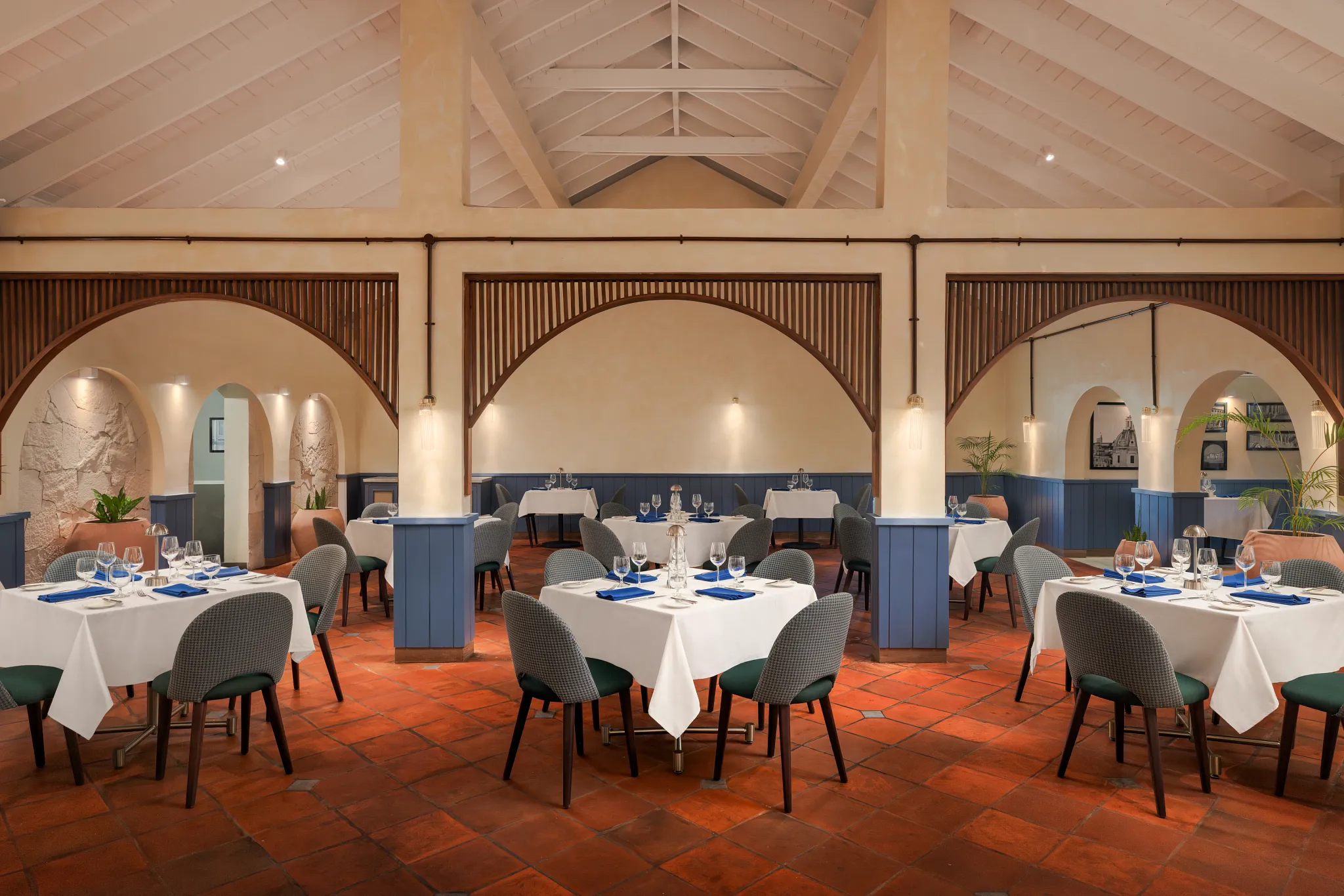 Portofino Italian restaurant at Secrets St. Lucia Resort & Spa featuring an elegant dining room with classic Italian dishes and refined ambiance.