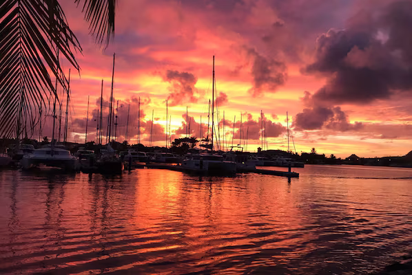 Rodney Bay Marina near Secrets St. Lucia Resort & Spa with luxury yachts, waterfront dining, and scenic harbor views